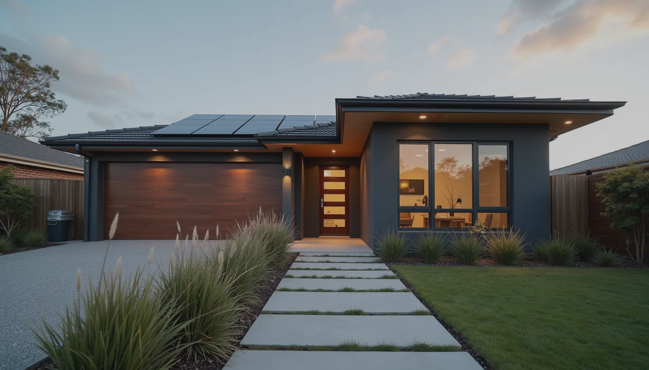Hybrid Housing home — charcoal facade