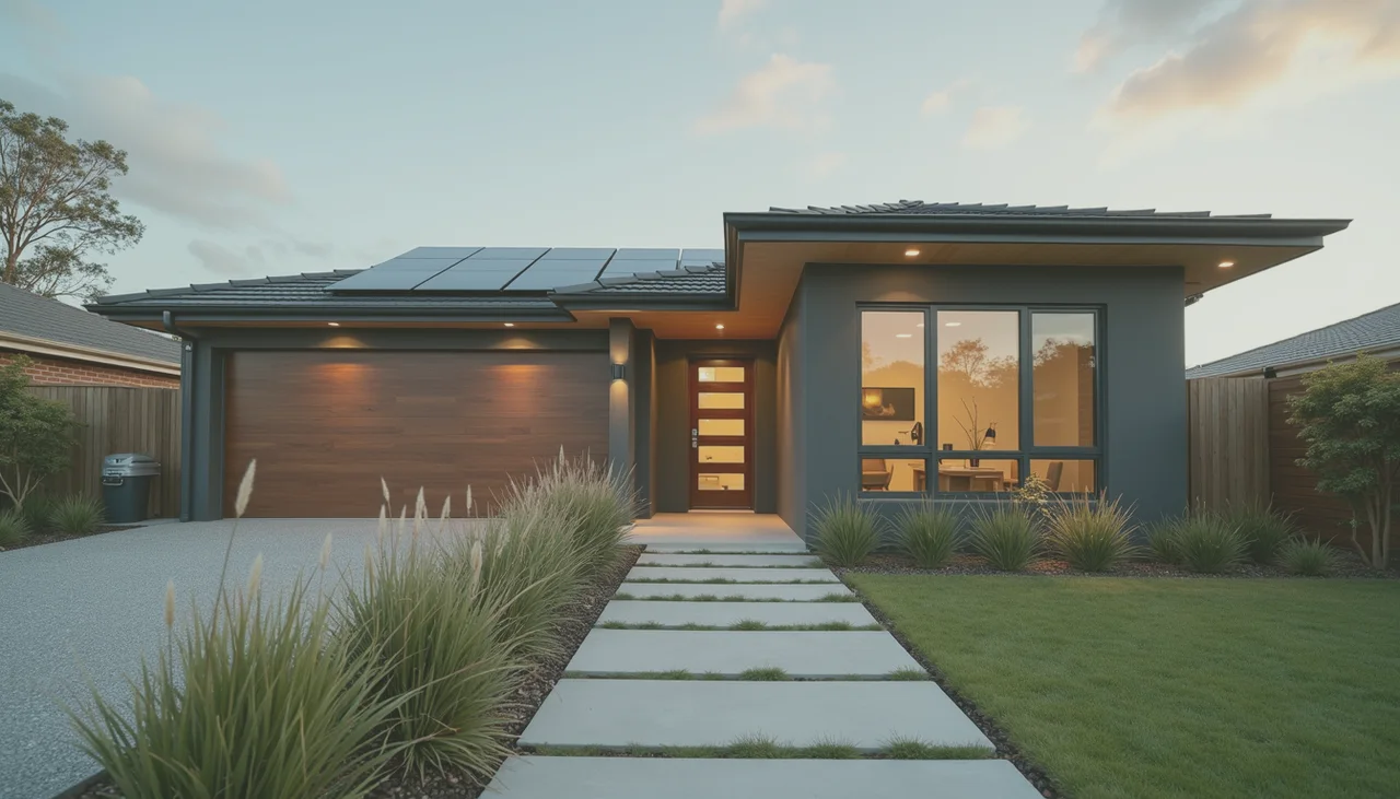 Hybrid Housing home — sage facade